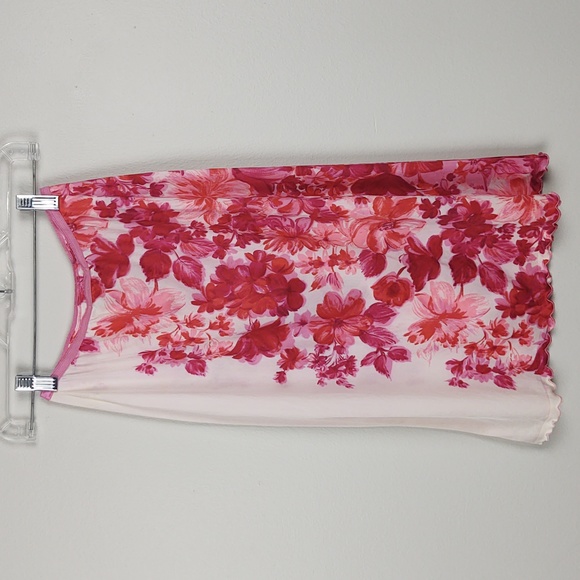 Vintage Slip Skirt Floral Romantic Garden Cottagecore Valentine Pink Small - Picture 4 of 11